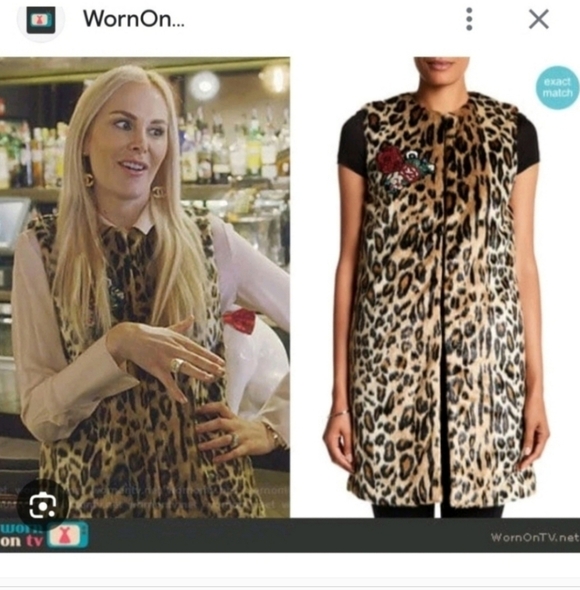 Alice + Olivia Jade Faux Fur Leopard Vest size XS - Picture 8 of 16